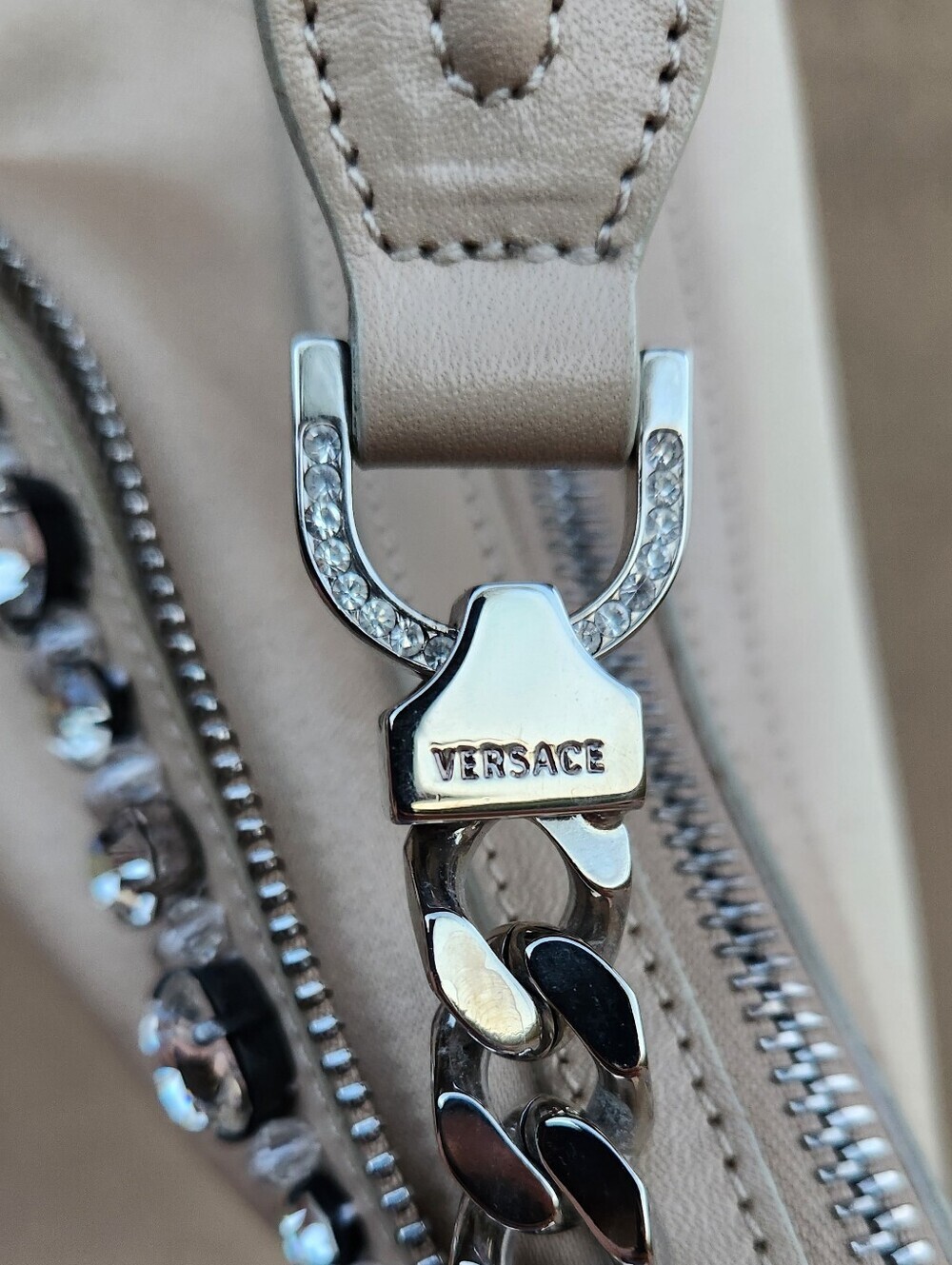 Versace Repeat Crystal Embellished Hobo Bag - Y2K - RARE - Picture 8 of 11